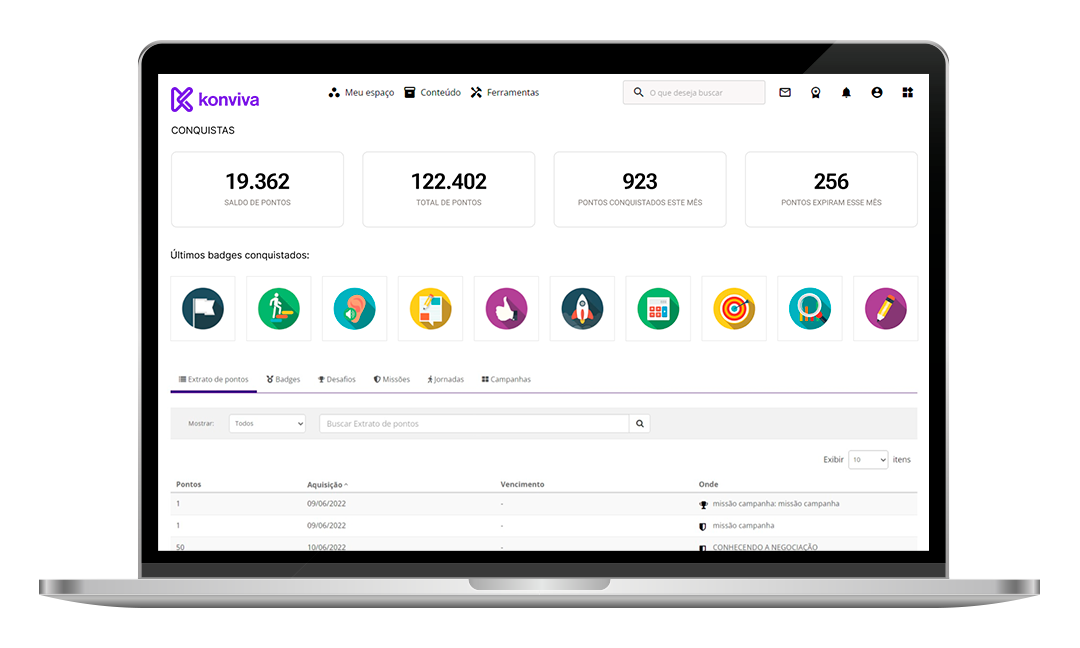 Konviva - Gameficação